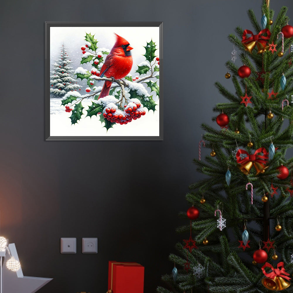 Cardinal On Tree Branch - Full Round Drill Diamond Painting 40*40CM