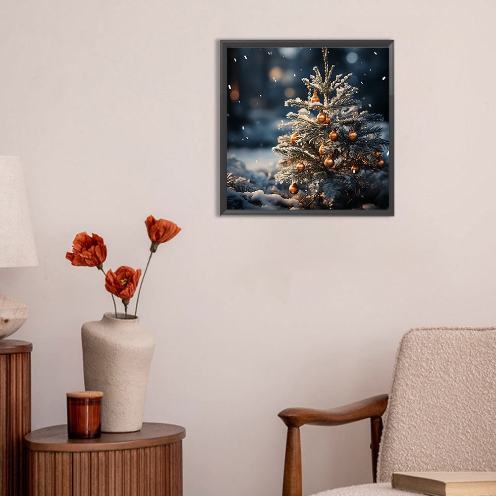 Winter Snow Scene - Full Round Drill Diamond Painting 30*30CM
