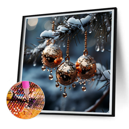 Winter Snow Scene - Full Round Drill Diamond Painting 30*30CM
