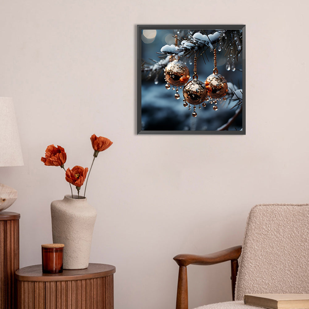 Winter Snow Scene - Full Round Drill Diamond Painting 30*30CM