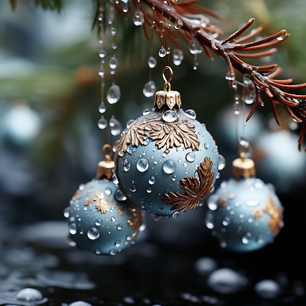 Winter Snow Scene - Full Round Drill Diamond Painting 30*30CM
