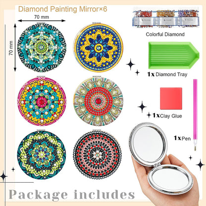 Double Sided Special Shape Diamond Painting Mirror Kit Gift for Women Girls (#2)