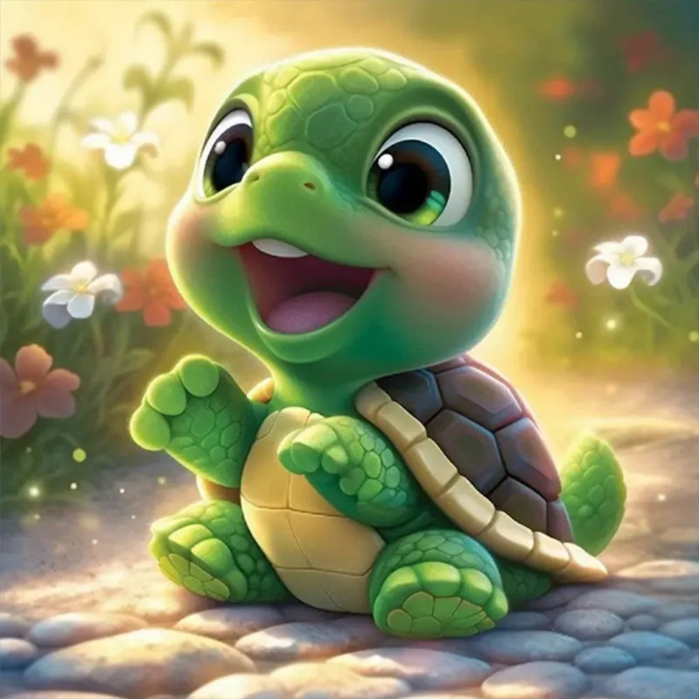 Little Turtle - Full Round Drill Diamond Painting 40*40CM