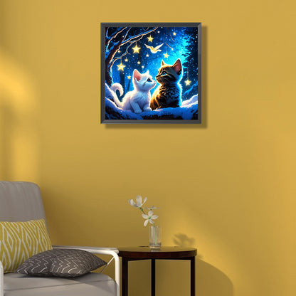 Star Cat - Full Round Drill Diamond Painting 50*50CM