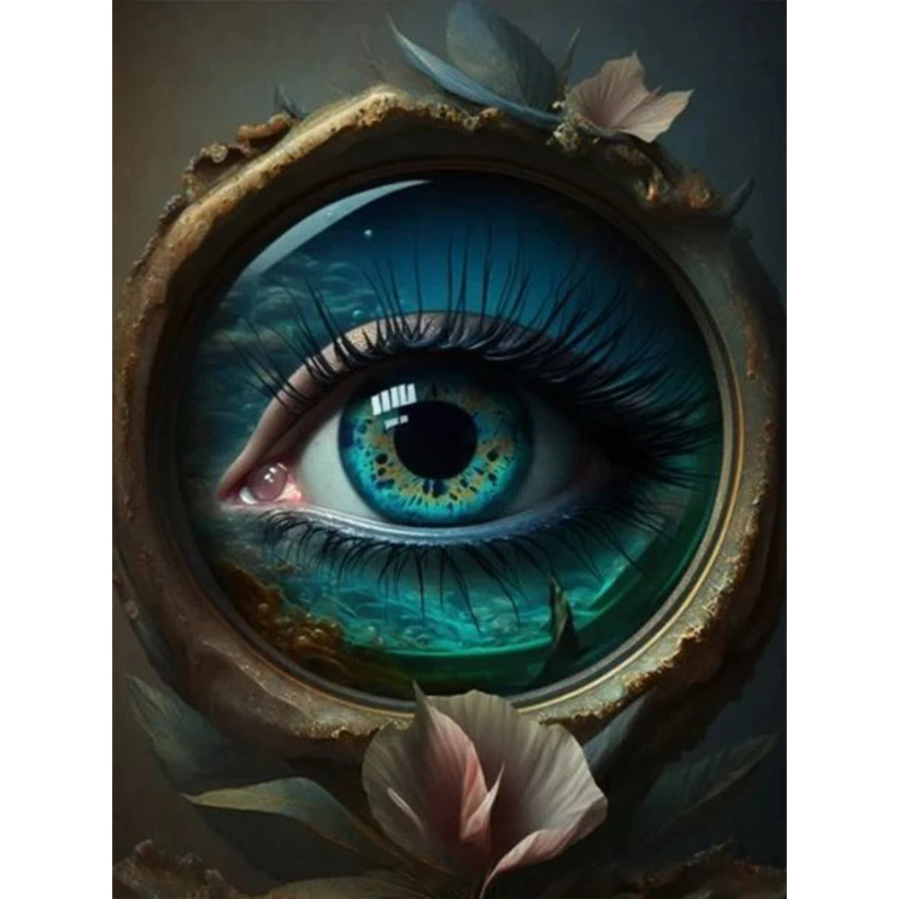 Mysterious Eyes - Full Round Drill Diamond Painting 30*40CM