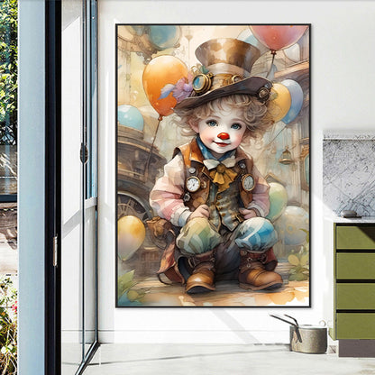 Clown Boy - Full Round Drill Diamond Painting 50*70CM