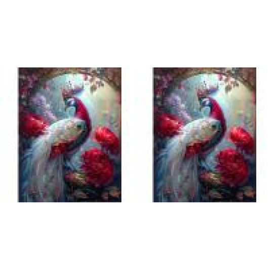 Gorgeous Peacock - Full Round Drill Diamond Painting 30*40CM