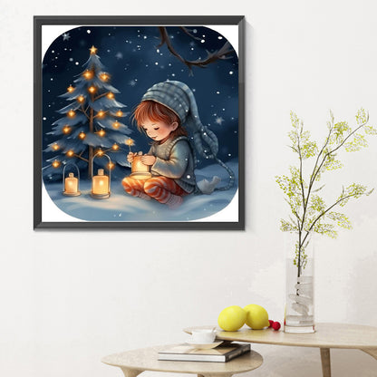Snow Guardian Night - Full Round Drill Diamond Painting 30*30CM