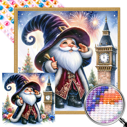 New Year'S Eve Goblin - Full AB Round Drill Diamond Painting 40*40CM