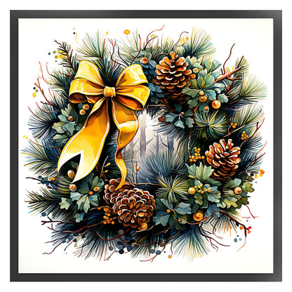 Wreath - 18CT Stamped Cross Stitch 30*30CM