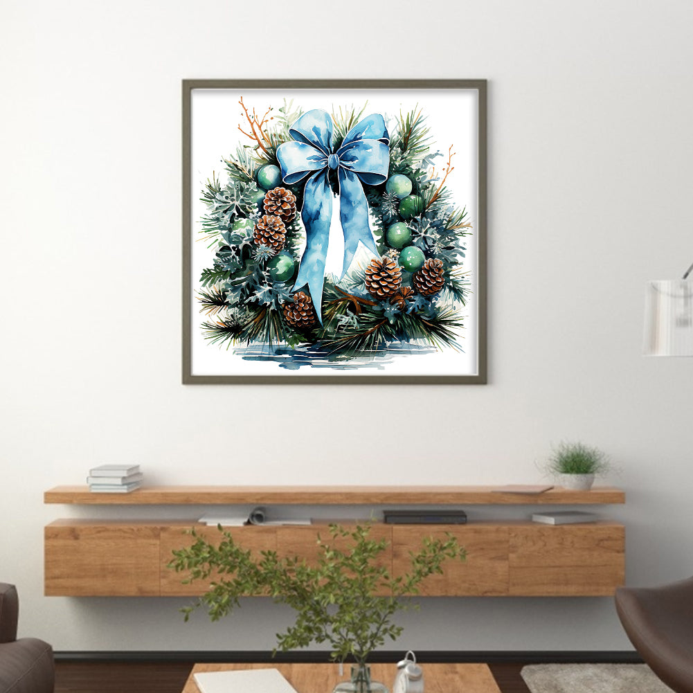 Wreath - 18CT Stamped Cross Stitch 30*30CM