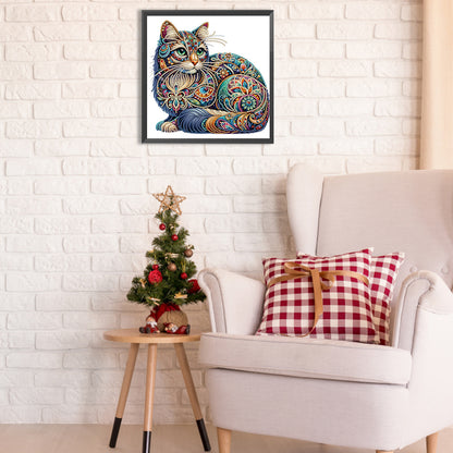 Gorgeous Cat - Special Shaped Drill Diamond Painting 30*30CM
