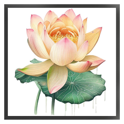 Lotus - 11CT Stamped Cross Stitch 40*40CM