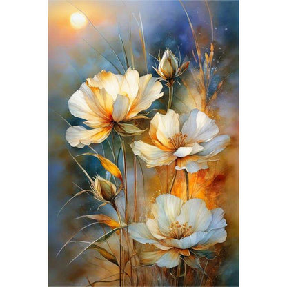 Orange Flower - Full Round Drill Diamond Painting 40*60CM