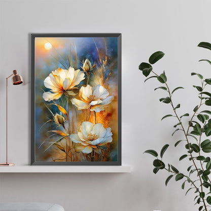 Orange Flower - Full Round Drill Diamond Painting 40*60CM