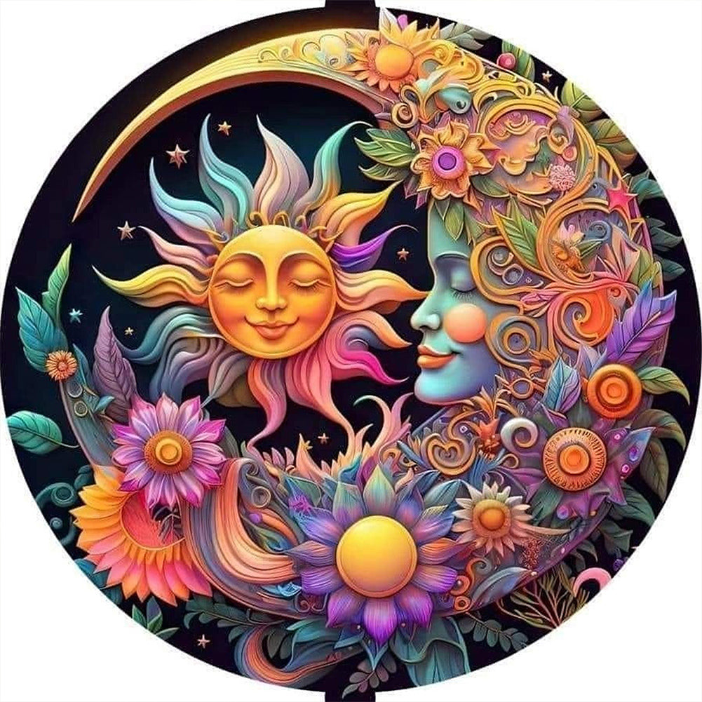 Sun And Moon - Full Square Drill Diamond Painting 40*40CM
