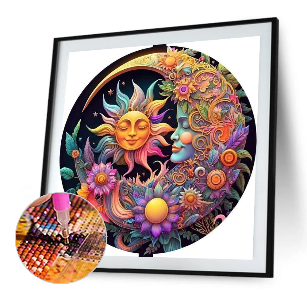 Sun And Moon - Full Square Drill Diamond Painting 40*40CM