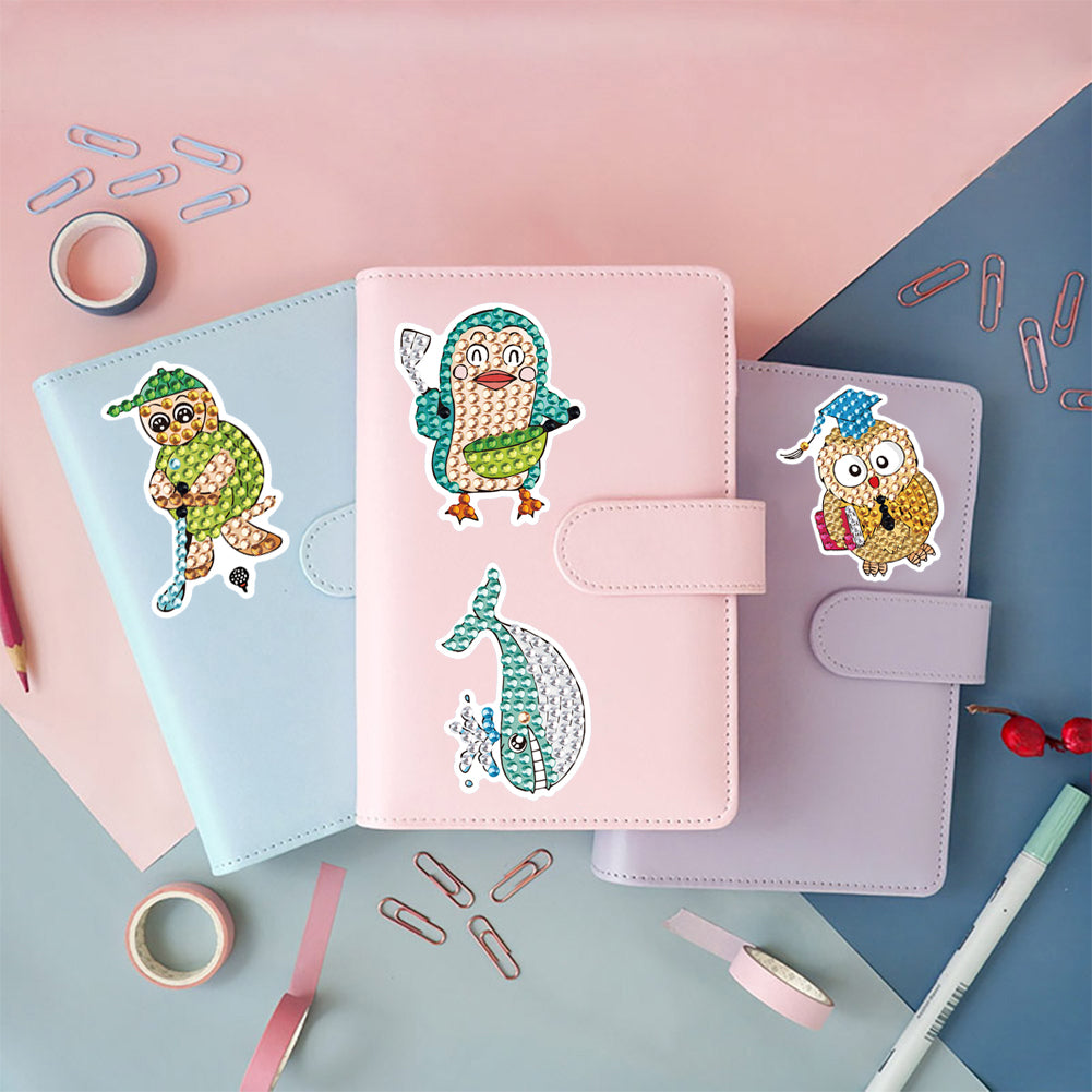 43 PCS Diamond Painting Sticker Gem Sticker for Boy Gift (Dolphin Duck Pig)