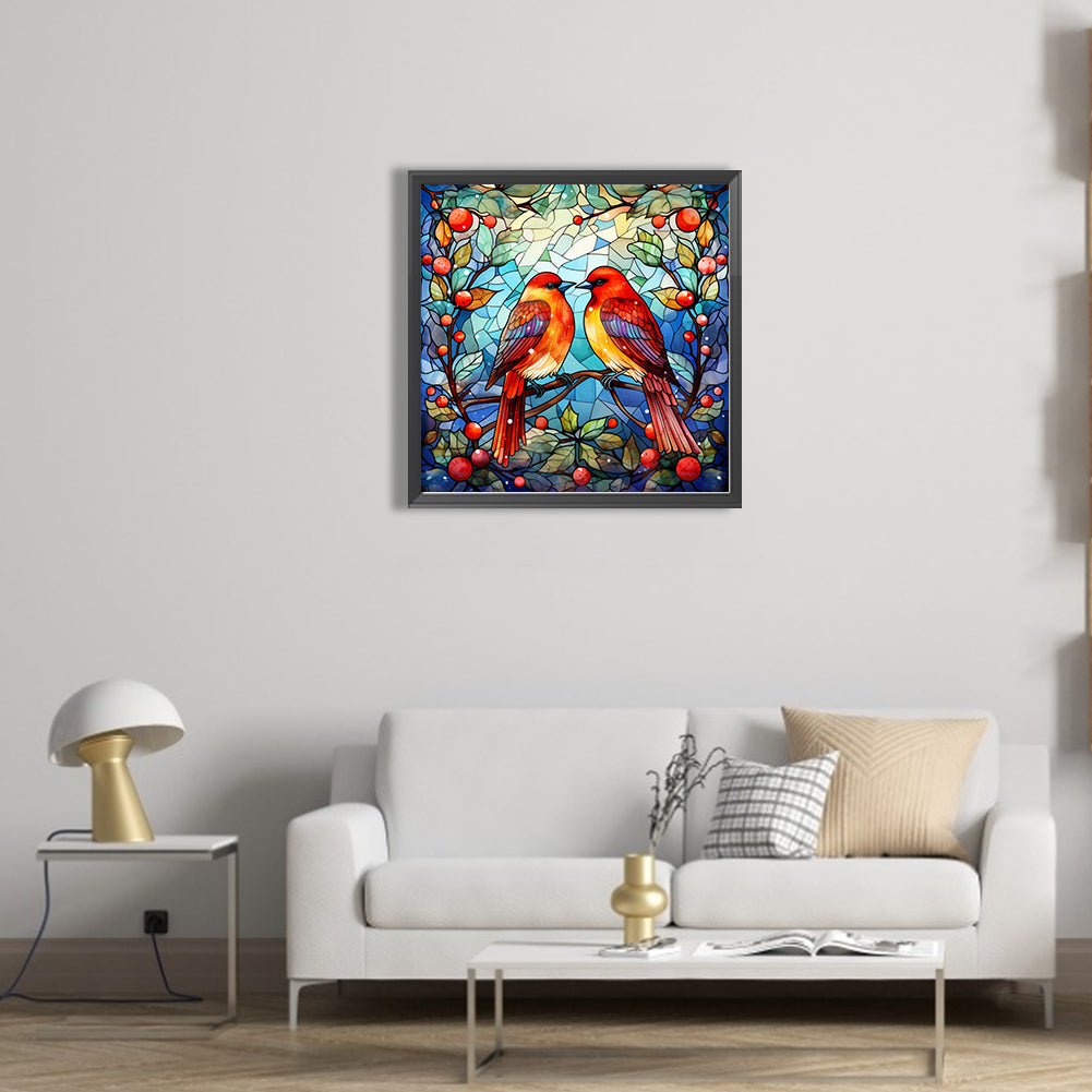 Pair Of Cardinals - Full Square Drill Diamond Painting 40*70CM