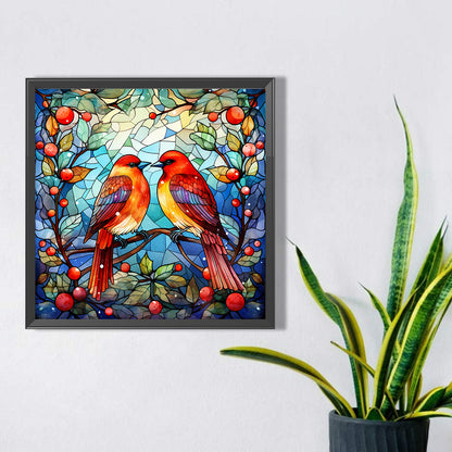 Pair Of Cardinals - Full Square Drill Diamond Painting 40*70CM