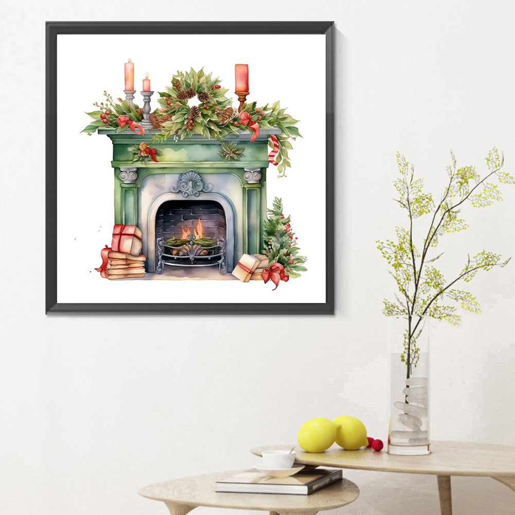 Fireplace - Full Round Drill Diamond Painting 30*30CM
