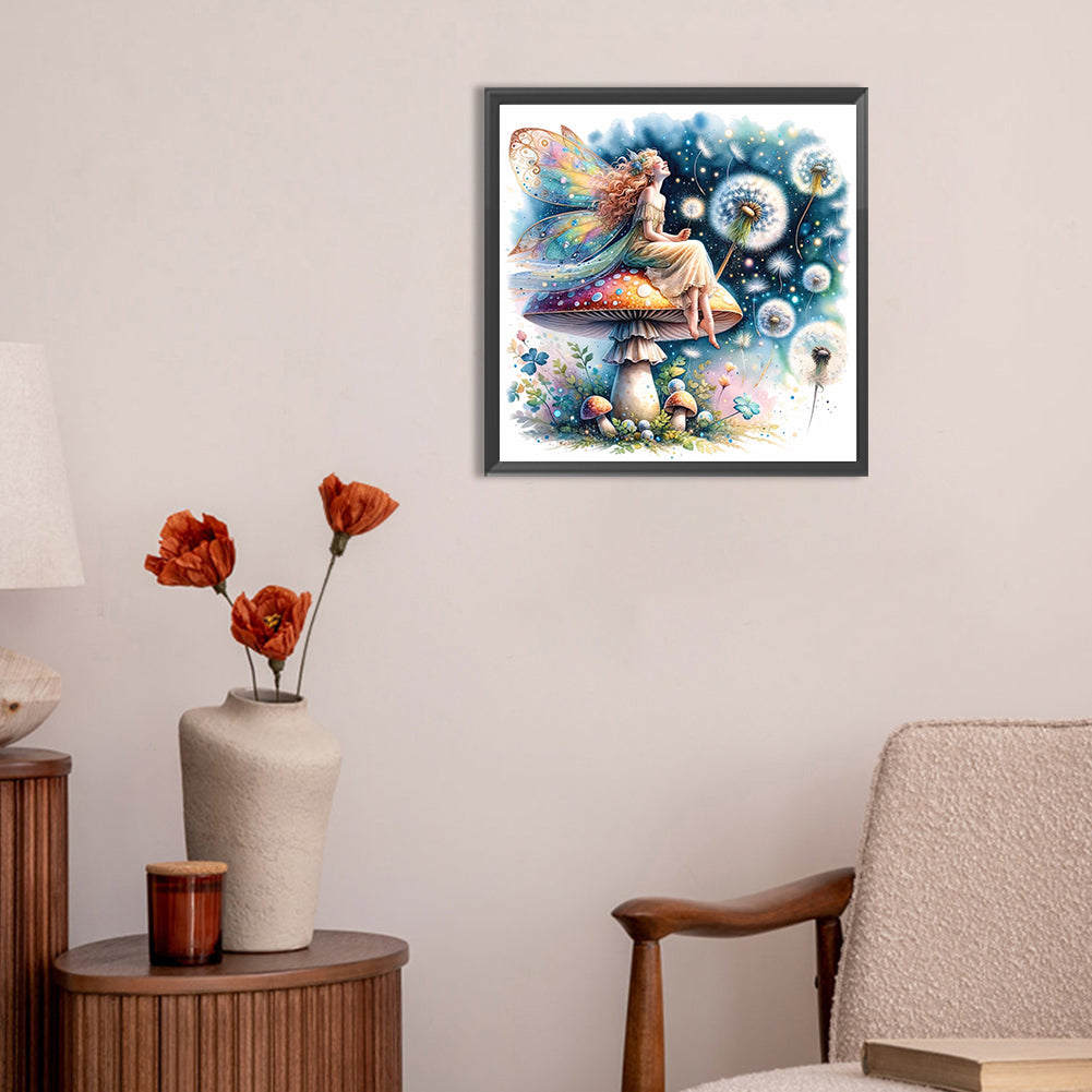 Mushroom Fairy - Full Round Drill Diamond Painting 30*30CM