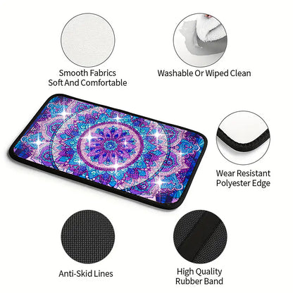 Mandala Diamond Painting Car Non-Slip Pad Diamond Painting Car Armrest Box Mat