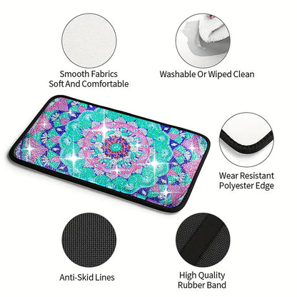 Mandala Diamond Painting Car Non-Slip Pad Diamond Painting Car Armrest Box Mat