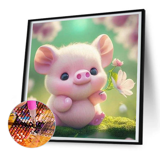 Cute Pig - Full Round Drill Diamond Painting 30*30CM