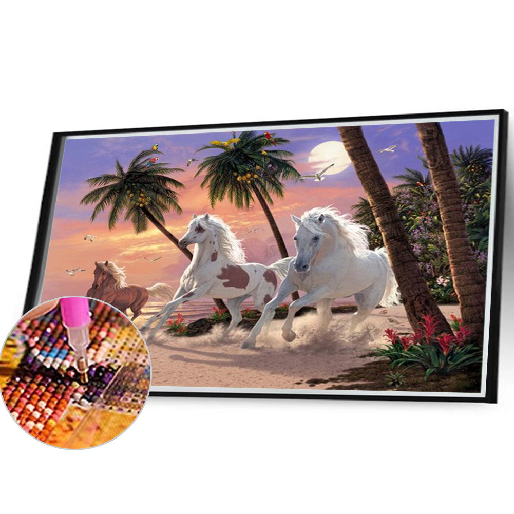 Horse - Full Round Drill Diamond Painting 40*30CM