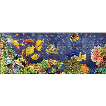 The Underwater World - 11CT Stamped Cross Stitch 90*40CM