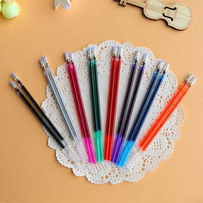 100pcs 0.5mm Cross Stitch Water Soluble Ink Pen Refill School Office Supply(Red)