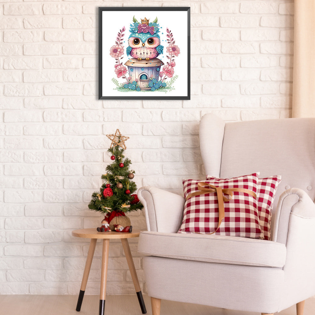 Stately Owl - Special Shaped Drill Diamond Painting 30*30CM
