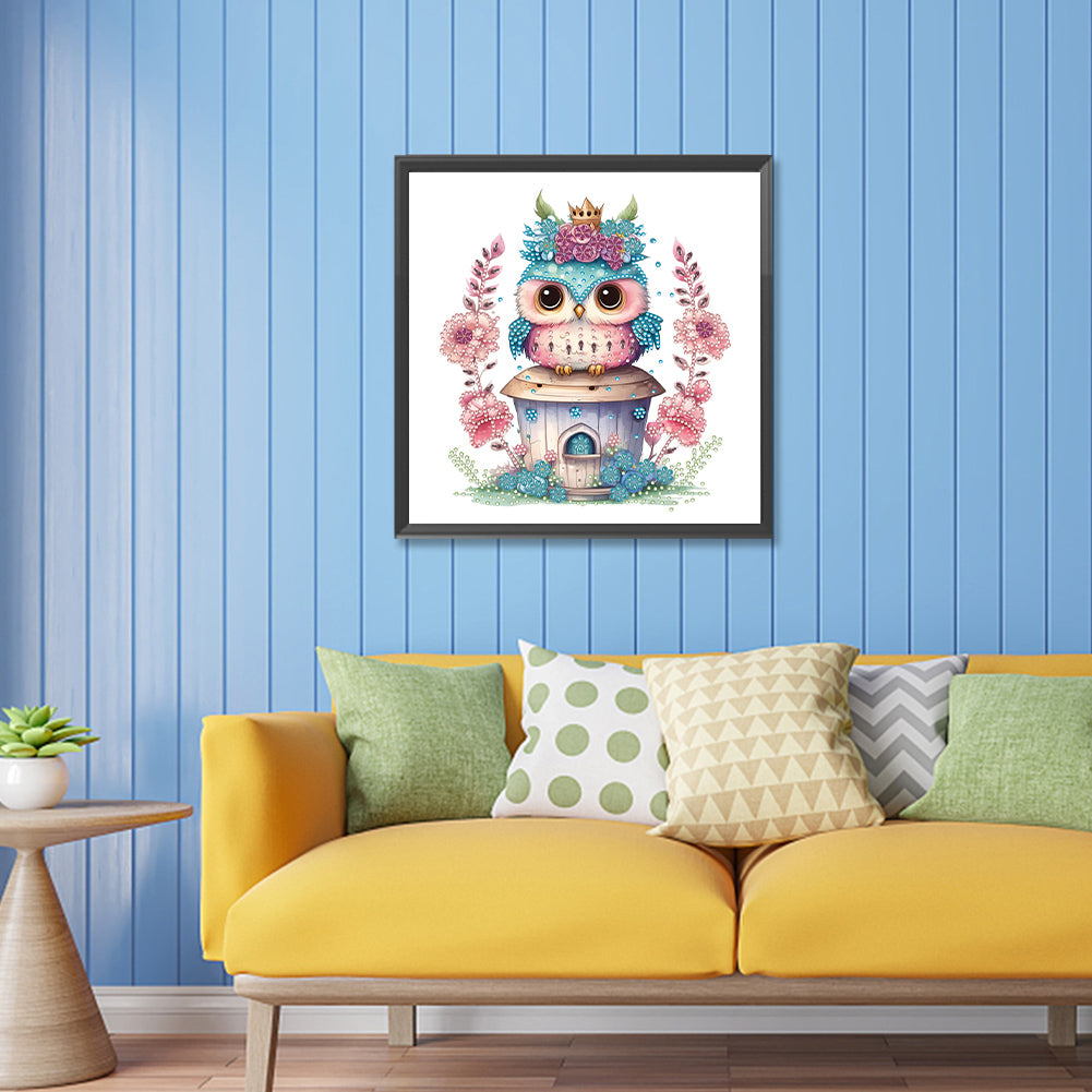 Stately Owl - Special Shaped Drill Diamond Painting 30*30CM
