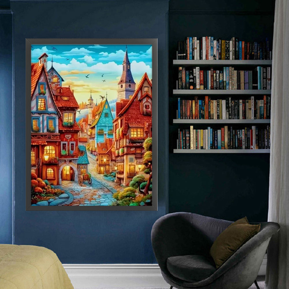 Streets And Alleys - 11CT Stamped Cross Stitch 50*65CM
