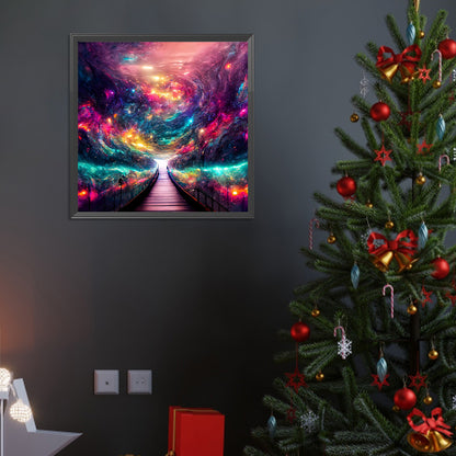Rainbow Single Bridge - Full Round Drill Diamond Painting 40*40CM