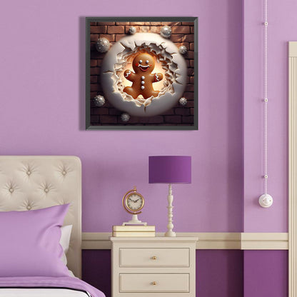 Gingerbread Man - Full Round Drill Diamond Painting 40*40CM
