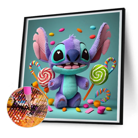 Candy And Stitch - Full Round Drill Diamond Painting 30*30CM