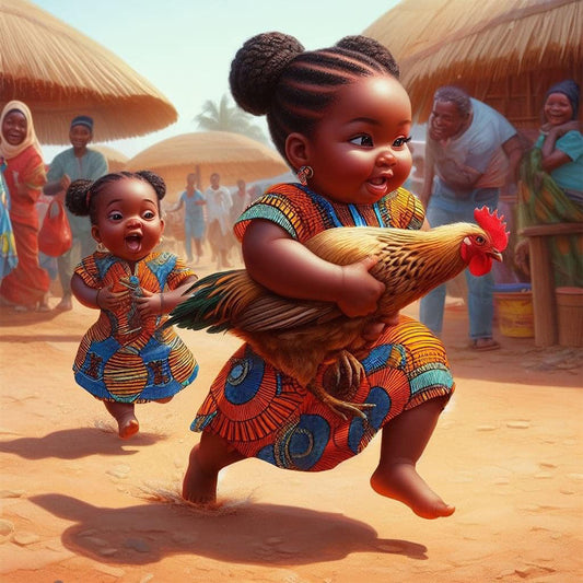 Black Kid - Full Round Drill Diamond Painting 40*40CM