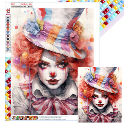 Clown - Full Square Drill Diamond Painting 40*50CM