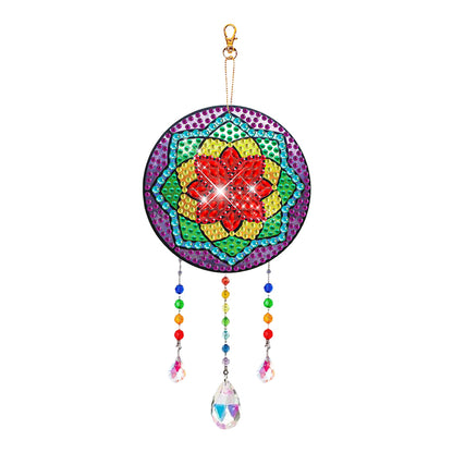 Suncatcher Double Sided Crystal Painting Ornament for Window Decor(Petal Flower)