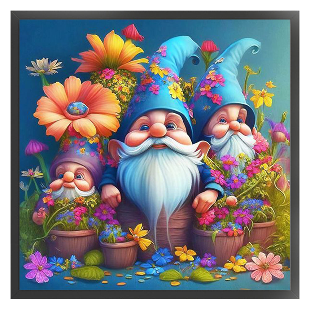 Flower Gnome - 11CT Counted Cross Stitch 40*40CM