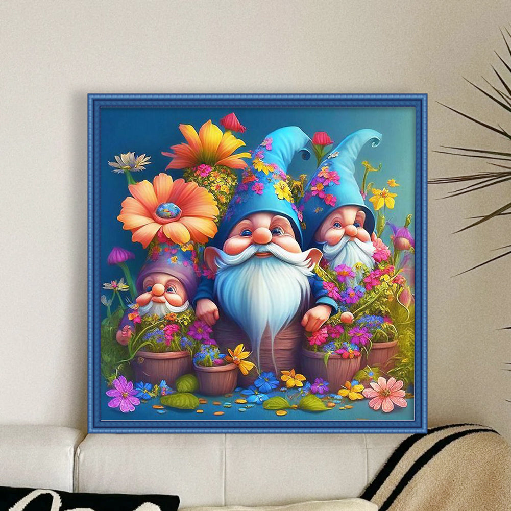 Flower Gnome - 11CT Counted Cross Stitch 40*40CM