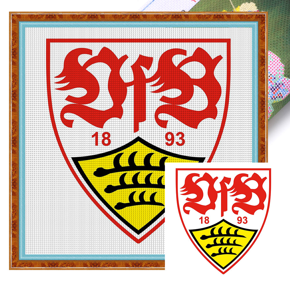 Stuttgart Second Football Team Logo - 11CT Stamped Cross Stitch 40*40CM