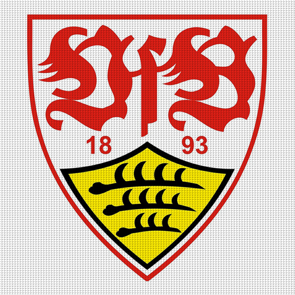 Stuttgart Second Football Team Logo - 11CT Stamped Cross Stitch 40*40CM