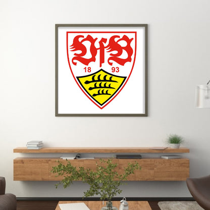 Stuttgart Second Football Team Logo - 11CT Stamped Cross Stitch 40*40CM