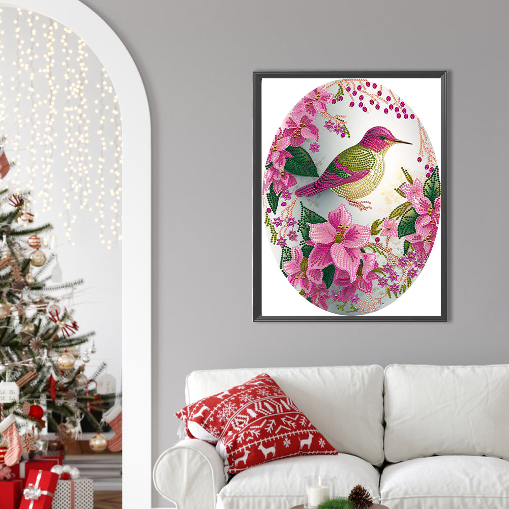 Easter Egg Hummingbird - Special Shaped Drill Diamond Painting 30*40CM