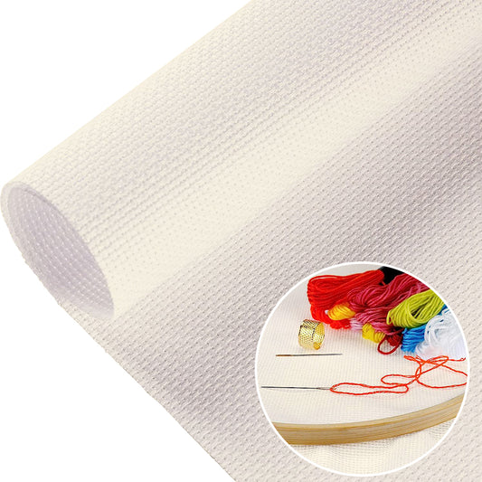 5 pcs 11 Count Embroidery Cross Stitch Fabric for Embroidery Beginner (12x12in)