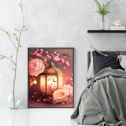 Flower And Bird Lanterns - 11CT Stamped Cross Stitch 40*56CM