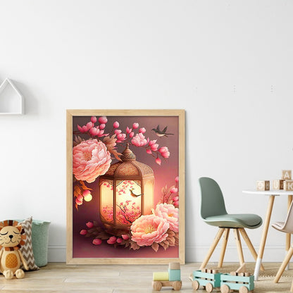 Flower And Bird Lanterns - 11CT Stamped Cross Stitch 40*56CM